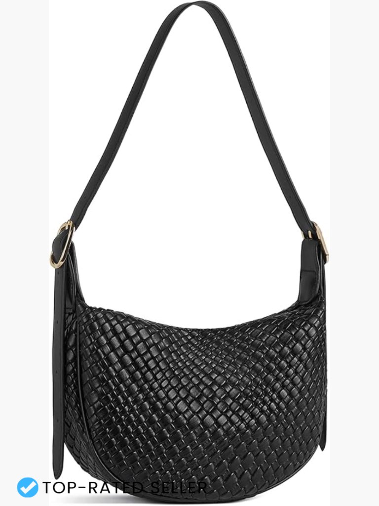 Crescent Crossbody Bag Vegan Leather Hobo Purse Shoulder Handbag Adjustable